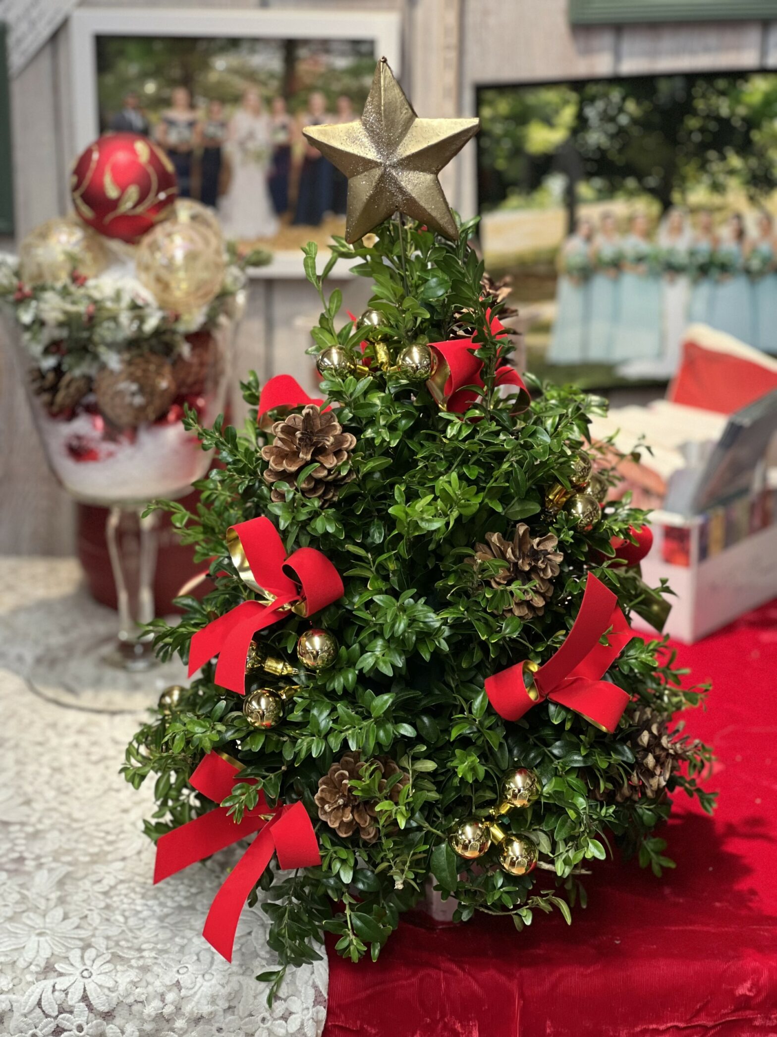 Boxwood Tabletop Holiday Tree Demonstration