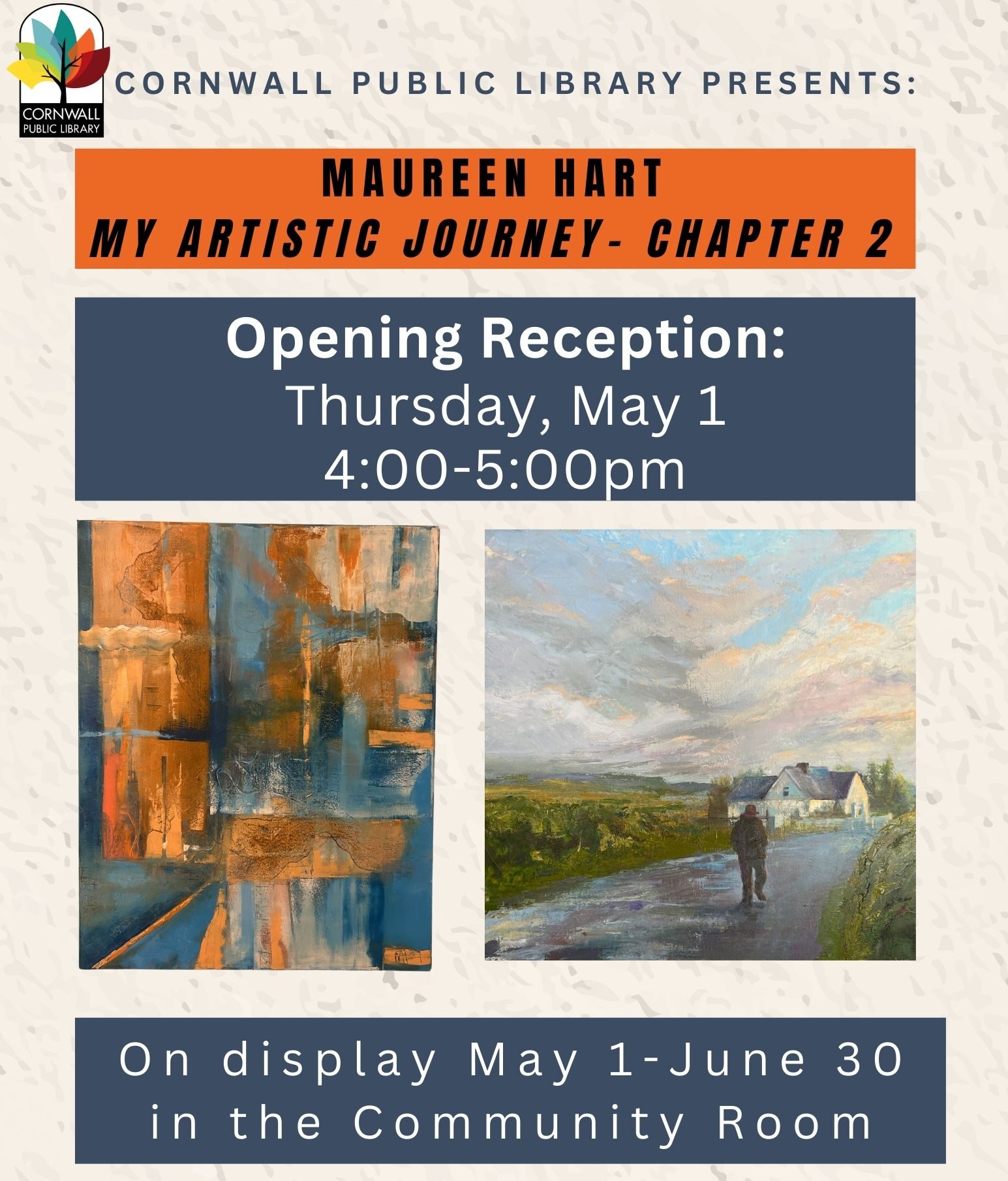 Art Exhibit Opening: Maureen Hart-My Artistic Journey Chapter 2